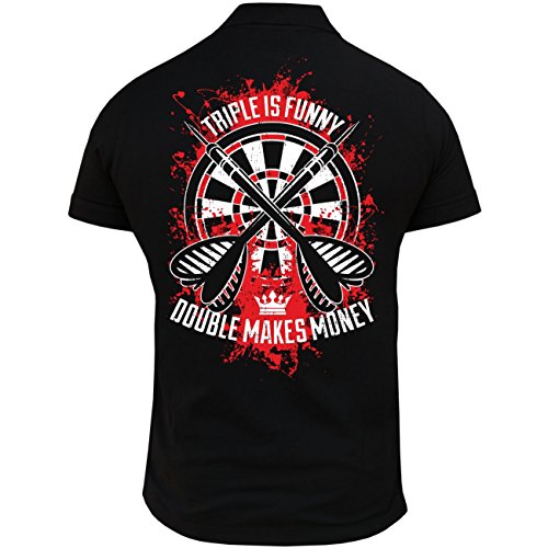 Herren Poloshirt Polohemd Dart Double Makes Money Größe S bis 5XL von Spaß Kostet