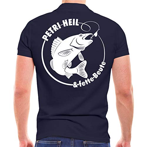 Spaß Kostet Herren Poloshirt Polohemd Angler Petri Heil und fette Beute von Spaß Kostet