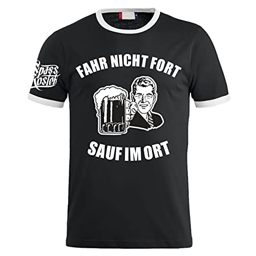 Spaß Kostet Herren Tshirt Fahr Nicht Fort Sauf im Ort Bier Dorfkind Größe M bis 5XL von Spaß Kostet