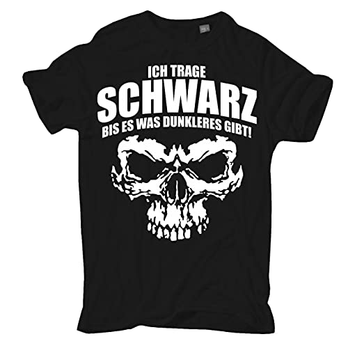 Herren Männer Tshirt Ich trage Schwarz bis es was dunkleres gibt Metal Black von Spaß Kostet