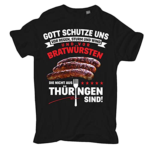 Männer und Herren T-Shirt Thüringer Bratwurst von Spaß Kostet