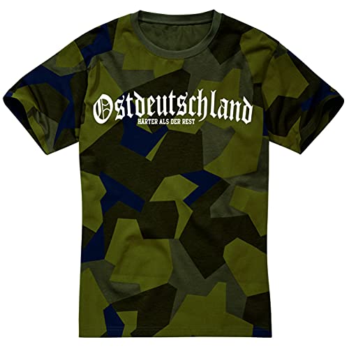 Männer und Herren Tarn T-Shirt Camouflage Ostdeutschland Härter als der Rest Größe S - 7XL von Spaß Kostet