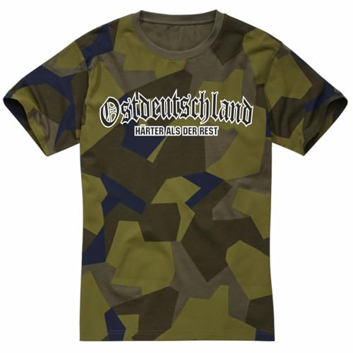 Männer und Herren Tarn T-Shirt Camouflage Ostdeutschland Härter als der Rest Größe S - 7XL von Spaß Kostet