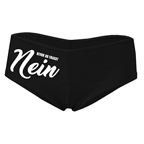 Spaß Kostet Frauen Hotpants Panty mit Spruch Bevor du fragst Nein Größe S - XL von Spaß Kostet