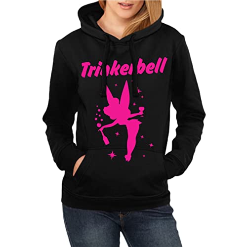 Spaß Kostet Frauen Kapuzenpullover Trinkerbell NEONPINK Größe XS - XXL von Spaß Kostet