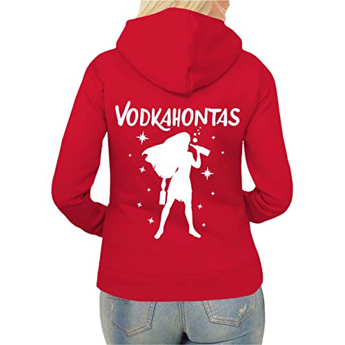 Spaß Kostet Frauen und Damen Kapuzenjacke Vodkahontas (mit Rückendruck) Größe XS - XXL von Spaß Kostet