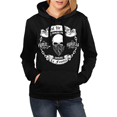 Spaß Kostet Damen Kapuzenpullover La Familia Blut für Blut Blood Gang Streetwear Hoodie von Spaß Kostet