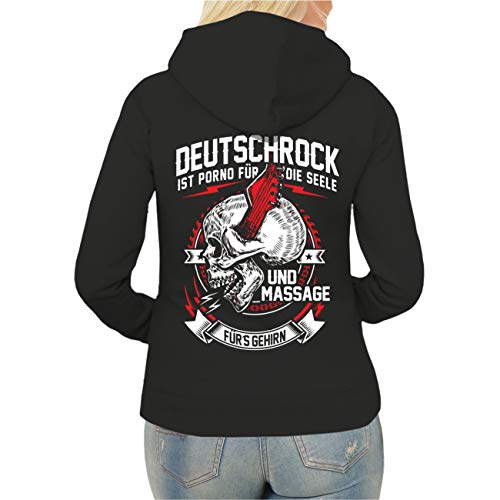 Spaß Kostet Frauen und Mädels Kapuzenjacke Deutschrock Porno für die Seele (mit Rückendruck) Größe XS - XXL von Spaß Kostet