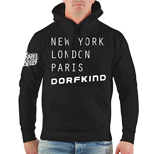 Spaß Kostet Herren Jungs Kapuzenpullover New York London Paris DORFKIND Größe S - 5XL von Spaß Kostet