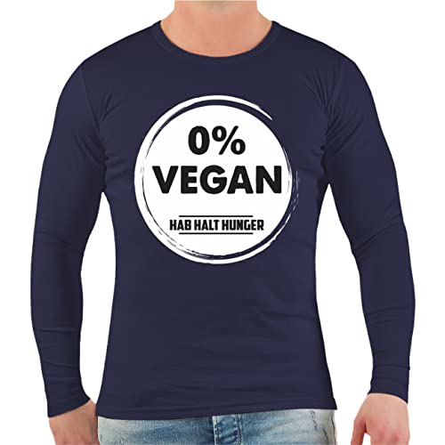 Spaß Kostet Herren Longsleeve Langarmshirt Null Prozent VEGAN Hab Halt Hunger Größe S - 3XL von Spaß Kostet