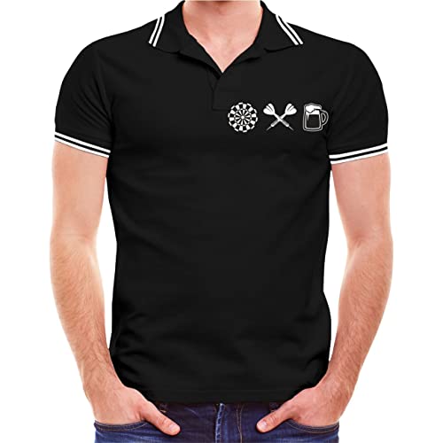 Spaß Kostet Herren Polohemd Poloshirt Dart Board Dartpfeile Bier Größe M bis 5XL von Spaß Kostet