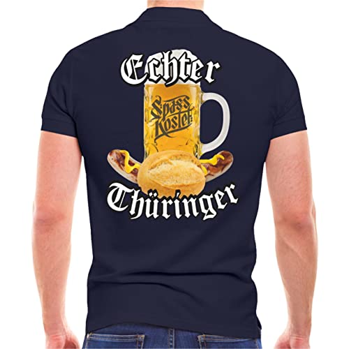 Spaß Kostet Herren Poloshirt Polohemd Bratwurst und Bier Echter Thüringer (mit Rückendruck) Größe S - 5XL von Spaß Kostet