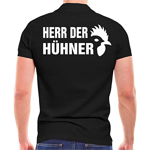 Spaß Kostet Herren Poloshirt Polohemd Herr der Hühner Dorf und Land (mit Rückendruck) Größe S - 5XL von Spaß Kostet