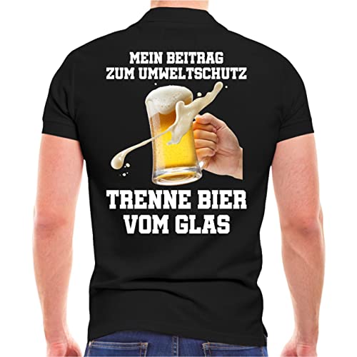 Spaß Kostet Herren Poloshirt Polohemd Umweltschutz Trenne Bier vom Glas (mit Rückendruck) Größe S - 5XL von Spaß Kostet