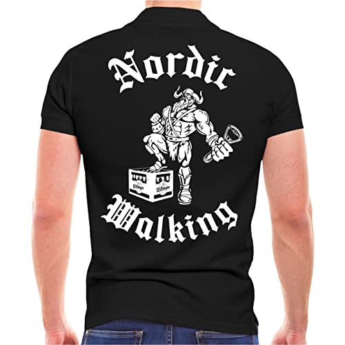 Spaß Kostet Herren Poloshirt Polohemd Wikinger Vatertag Nordic Walking Bier (mit Rückendruck) Größe S - 5XL von Spaß Kostet