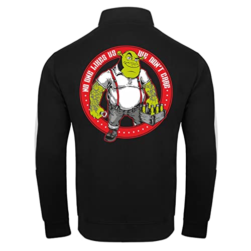 Spaß Kostet Herren Trainingsjacke mit Streifen Oi skin punk No one like us we dont care (mit Rückendruck) Größe S - 3XL von Spaß Kostet