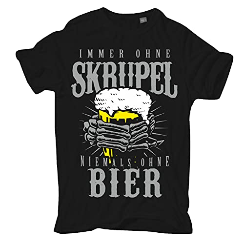 Spaß Kostet Herren Tshirt Immer ohne Skrupel Niemals ohne Bier Größe M - 5XL von Spaß Kostet