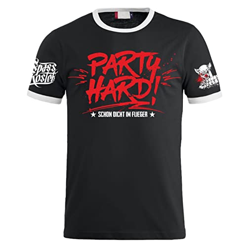 Spaß Kostet Herren Tshirt Party Hard Schon Dicht im Flieger Größe S - 5XL von Spaß Kostet