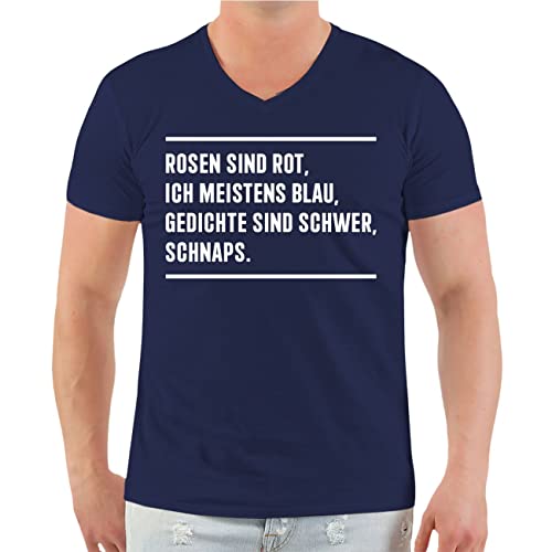 Spaß Kostet Herren Tshirt Rosen sind Rot Ich meistens Blau Gedichte sind schwer Schnaps Größe S - 5XL von Spaß Kostet