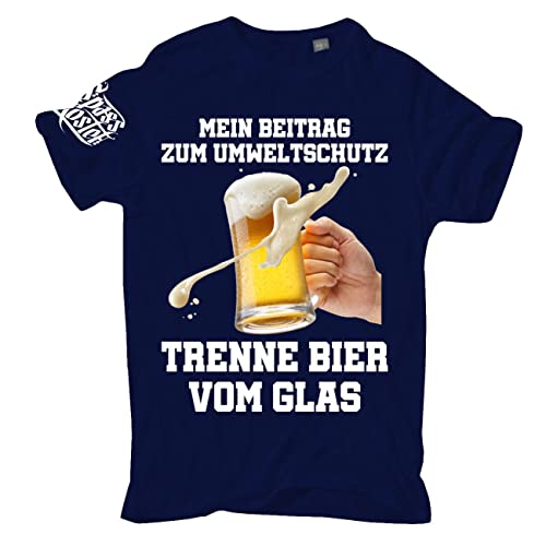 Herren Tshirt Trenne Bier vom Glas Umweltschutz Klima Sprüche von Spaß Kostet