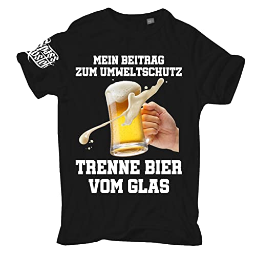 Herren Tshirt Trenne Bier vom Glas Umweltschutz Klima Sprüche von Spaß Kostet