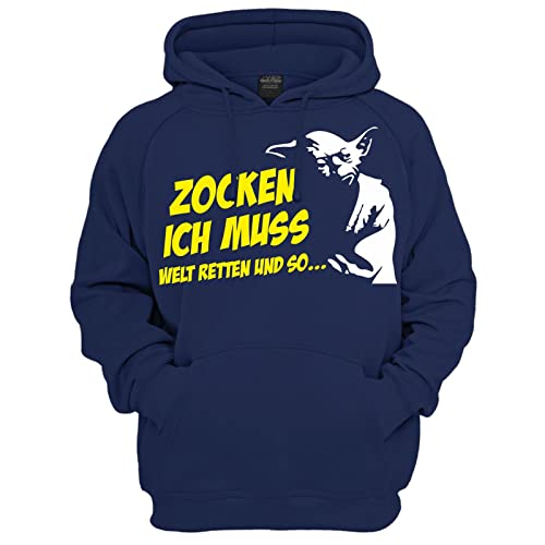 Spaß Kostet Kinder Kids Kapuzenpullover Hoodie Zocken ich muss Welt retten und so Motiv Konsole PC Größe 140-164 von Spaß Kostet