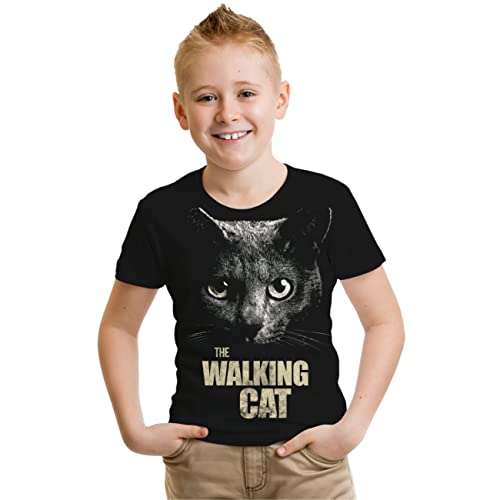 Spaß Kostet Kinder Mädchen Jungs Tshirt The Walking Cat Katzen Motiv von Spaß Kostet