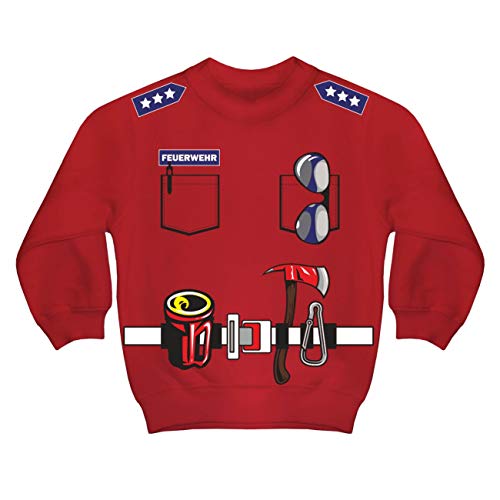 Spaß Kostet Jungen Jungs Pullover Kostüm FEUERWEHRMANN Feuerwehr von Spaß Kostet