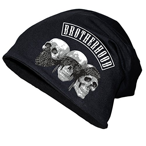 Spaß Kostet Long Beanie Mütze Totenköpfe Skulls in Crime Größe XS - XXL von Spaß Kostet