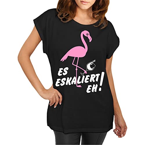 Spaß Kostet Longshirt Damen weit geschnitten Flamingo Es Eskaliert eh Größe XS - 5XL von Spaß Kostet