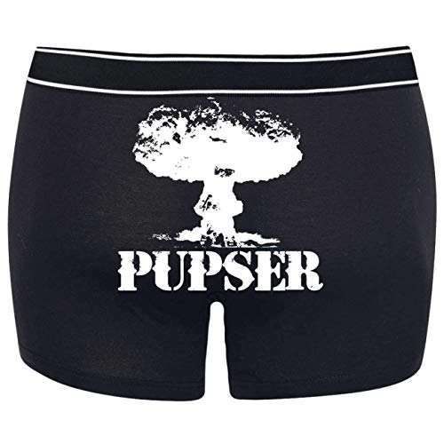 Männer Boxershort mit Spruch PUPSER Größe S bis 5XL von Spaß Kostet
