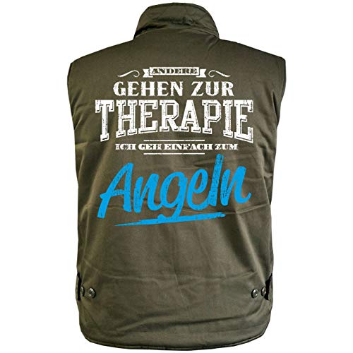 Spaß Kostet Männer Ranger Weste mit Futter Andere gehen zur Therapie ICH ANGELN (mit Rückendruck) Größe S - 5XL von Spaß Kostet