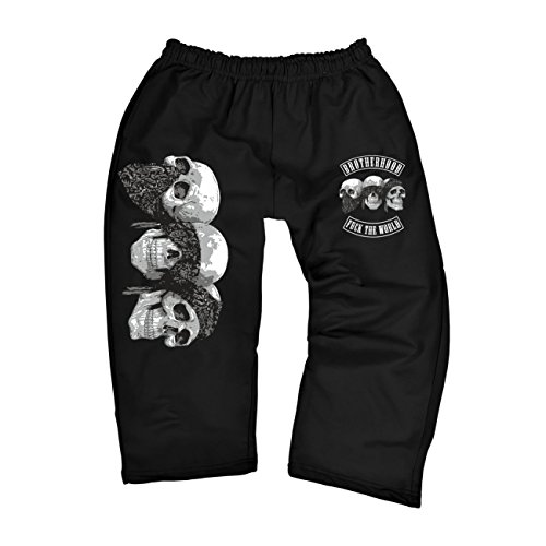 Spaß Kostet Herren Dreiviertel 3/4 Jogginghose Schädel La Familia Crime Criminal Worldwide von Spaß Kostet