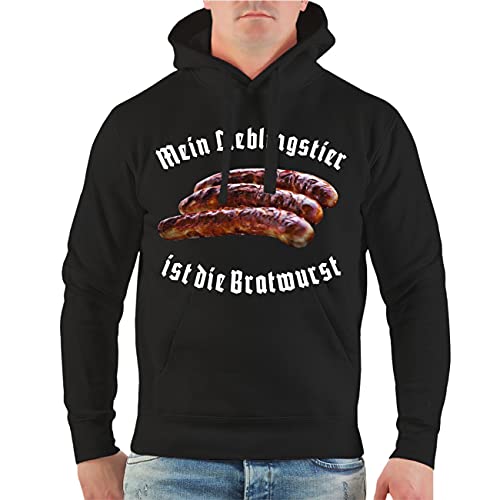 Spaß Kostet Männer und Herren Kapuzenpullover Mein Lieblingstier ist die Bratwurst Größe L - 5XL von Spaß Kostet