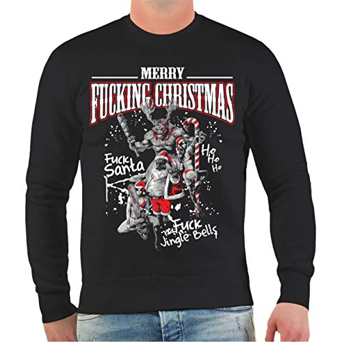 Man Sweatshirt Xmas Merry Fucking Christmas Größe S - 5XL von Spaß Kostet