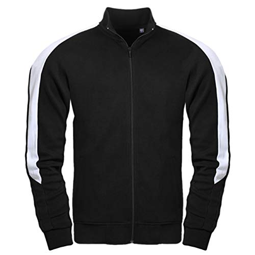 Spaß Kostet Herren Männer Junge Trainingsjacke mit Streifen schwarz weiß Grösse M bis XXXL von Spaß Kostet