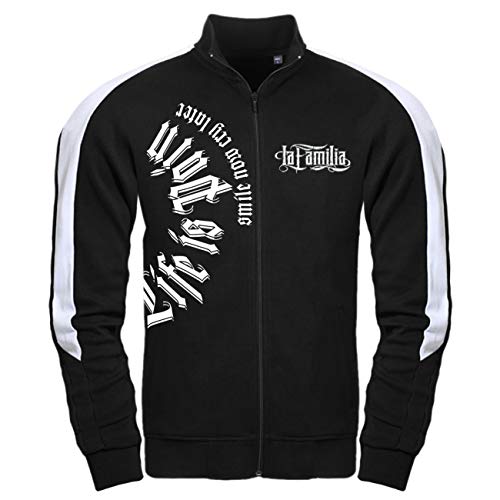 Spaß Kostet Männer und Herren Trainingsjacke mit Streifen smile now cry later Weisse Serie Größe M - 3XL von Spaß Kostet