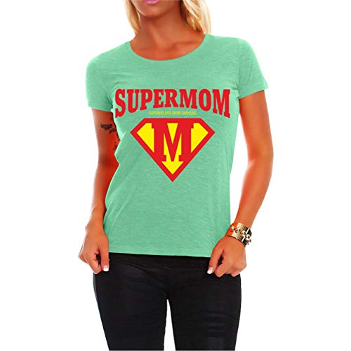 Spaß Kostet Tshirt Damen Mama Super Mom Größe XS - XXL von Spaß Kostet