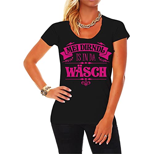 Spaß Kostet Tshirt Damen Oktoberfest MEI Dirndl is in da Wäsch Größe XS - XXL von Spaß Kostet