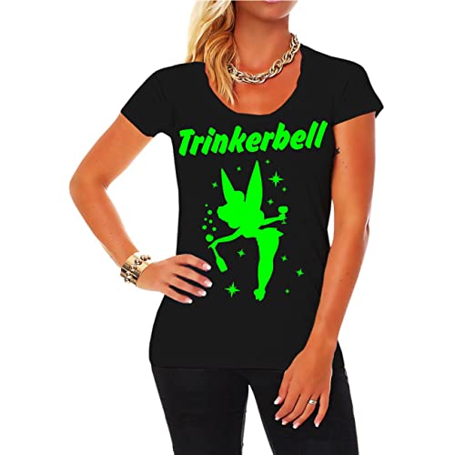 Spaß Kostet Tshirt Damen Trinkerbell NEONGRÜN Größe XS - XXL von Spaß Kostet