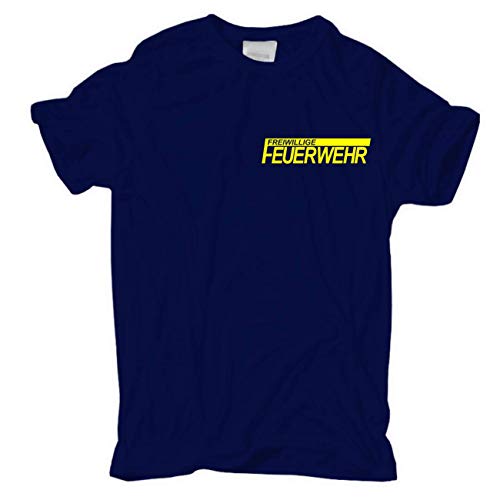 Spaß Kostet Tshirt für Männer und Kinder FFW Freiwillige Feuerwehr mit Neongelb Druck von Spaß Kostet