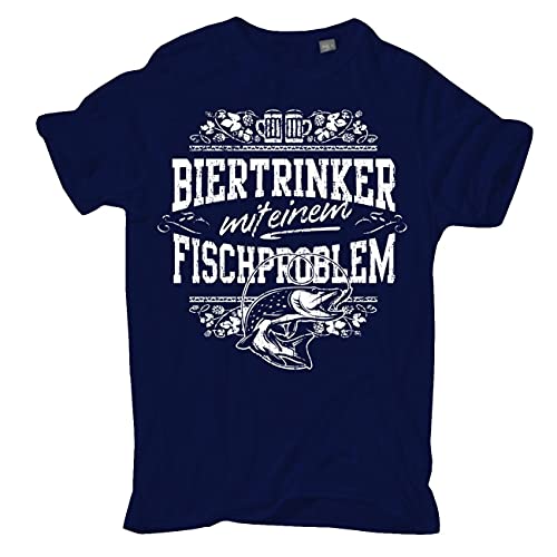 Spaß Kostet Übergrößen Herren Tshirt Biertrinker mit einem Fischproblem Größe 3XL - 8XL von Spaß Kostet