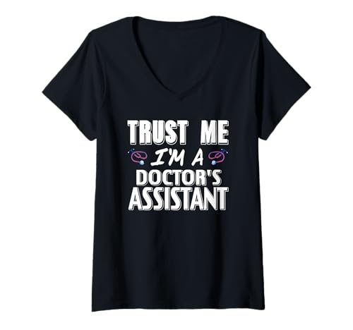 Damen Vertrau Mir ich Bin medizinischer Assistent T-Shirt mit V-Ausschnitt Damen Vertrau Mir ich Bin medizinischer Assistent T-Shirt mit V-Ausschnitt von Spaßiger Spruch für Gesundheitshelfer