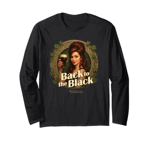 Irisches Girl Spruch Back to the Black Pint Stout Langarmshirt von Spassprediger's Irish & St. Paddy's Day Merch