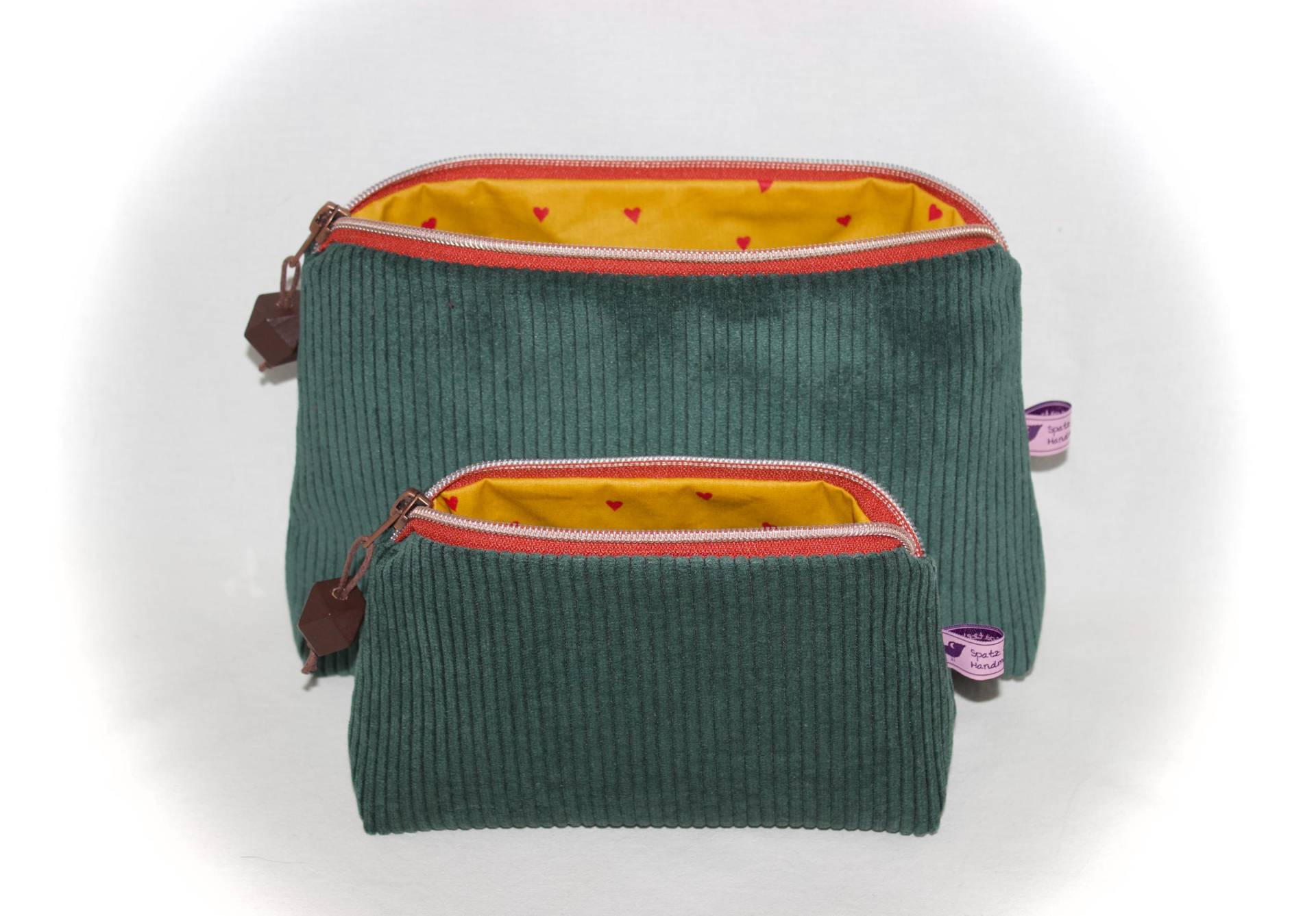 Kosmetiktasche Aus Cord, Kosmetiktasche, Kosmetiktäschchen, Kulturtasche von Spatzenland