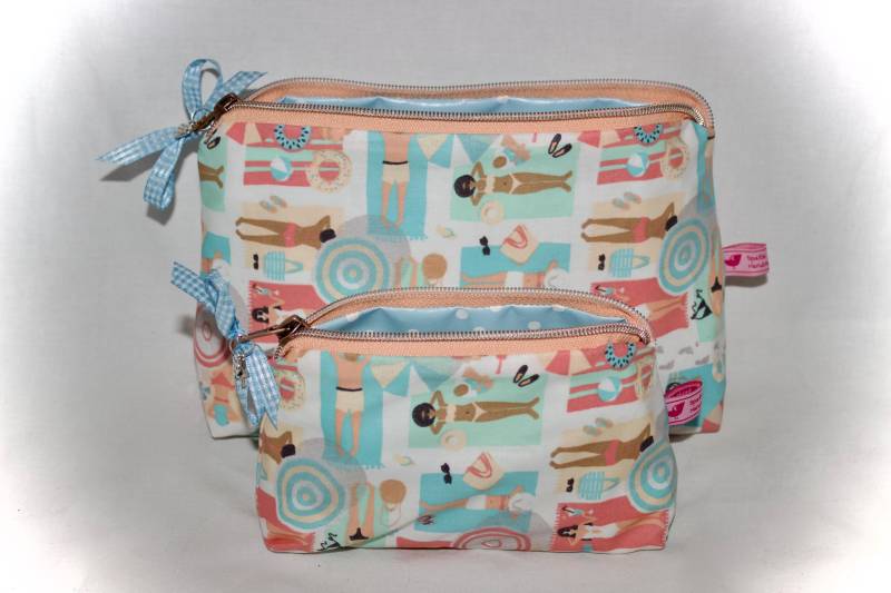 Kosmetiktasche Aus Wachstuch, Kosmetiktasche, Kosmetiktäschchen, Kulturtasche von Spatzenland