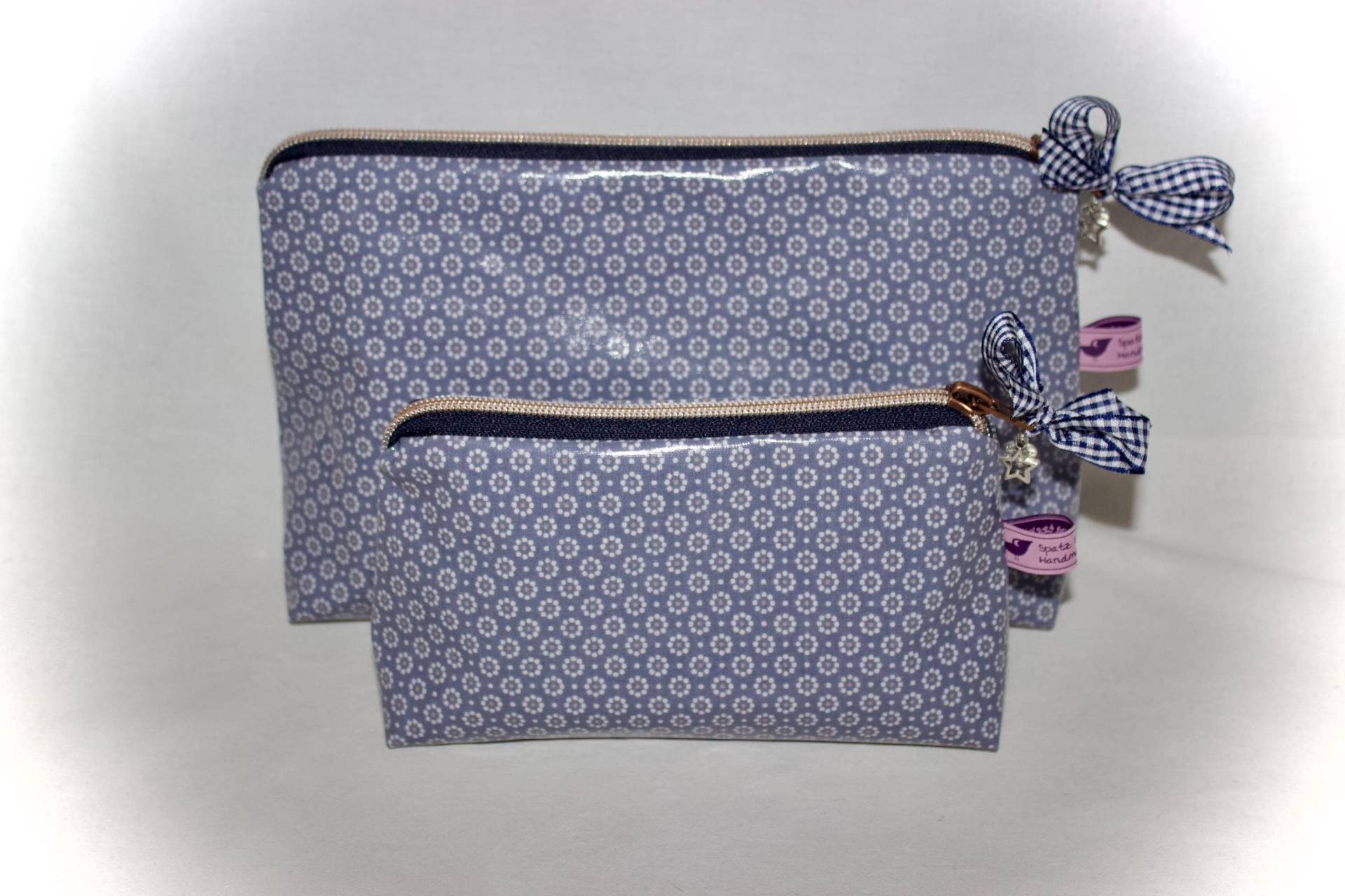 Kosmetiktasche Aus Wachstuch, Kosmetiktasche, Kosmetiktäschchen, Kulturtasche von Spatzenland