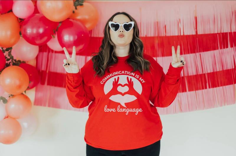 Logopädin Zum Valentinstag | Slp Crewneck Grad Geschenk Vgl. Slp Sweatshirt Rede von SpeakingOfSamantics