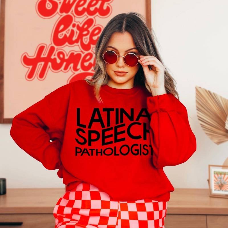 Slp Sweatshirt | Speech Pathologen Pullover Logopädein Rundhals Logopädie Geschenk Weihnachts-Sweatshirt von SpeakingOfSamantics