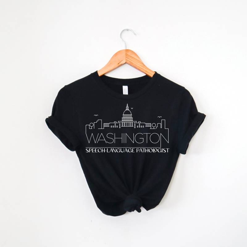 Spreche Sprachpathologie | Logopädin Tshirt Slp Speech Merch Logopädie Bekleidung Geschenke Washington Slp von SpeakingOfSamantics